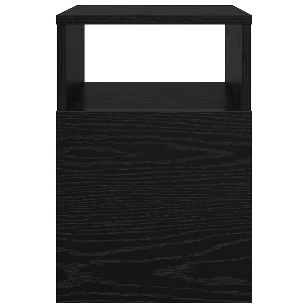 Beistelltisch 2 stk. Schwarz Eichen-Optik 30,5 x 30 x 45 cm