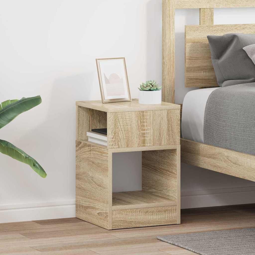 Beistelltisch 2 stk. Sonoma-Eiche 30,5 x 30 x 45 cm