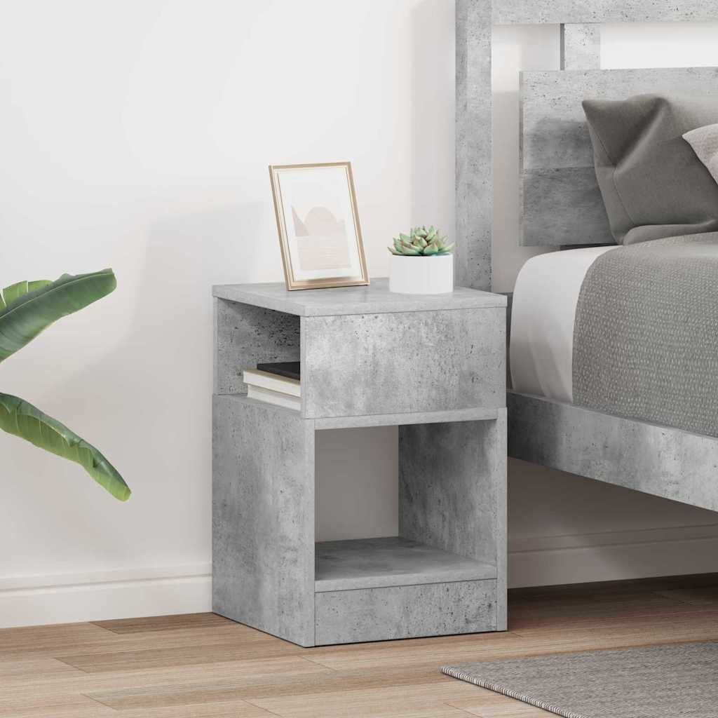 Beistelltisch 2 stk. Beton Grau 30,5 x 30 x 45 cm Holzwerkstoff