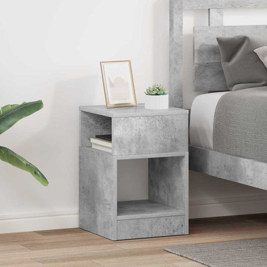 Beistelltisch 2 stk. Beton Grau 30,5 x 30 x 45 cm Holzwerkstoff