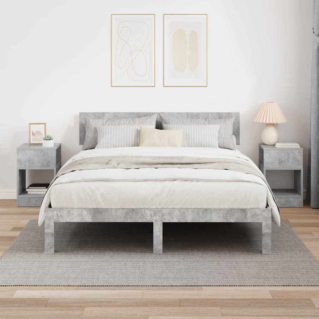 Beistelltisch 2 stk. Beton Grau 30,5 x 30 x 45 cm Holzwerkstoff