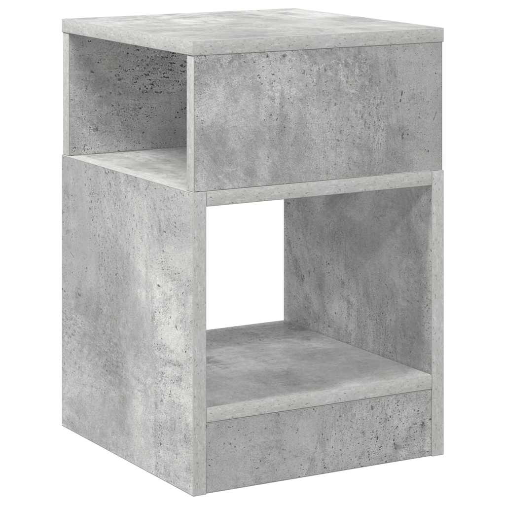 Beistelltisch 2 stk. Beton Grau 30,5 x 30 x 45 cm Holzwerkstoff