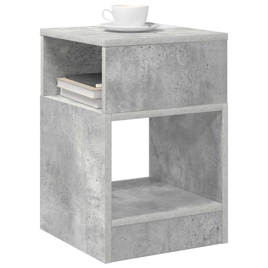 Beistelltisch 2 stk. Beton Grau 30,5 x 30 x 45 cm Holzwerkstoff