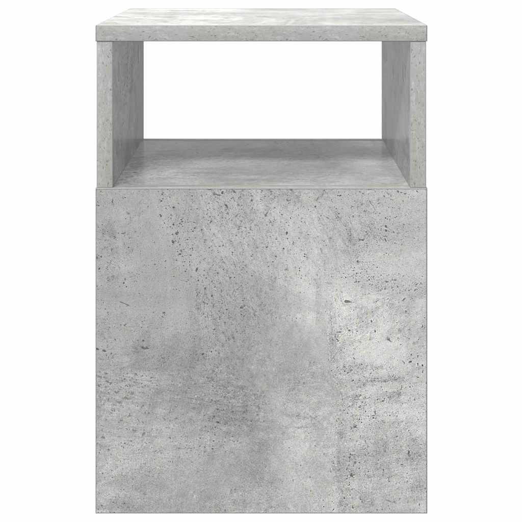 Beistelltisch 2 stk. Beton Grau 30,5 x 30 x 45 cm Holzwerkstoff