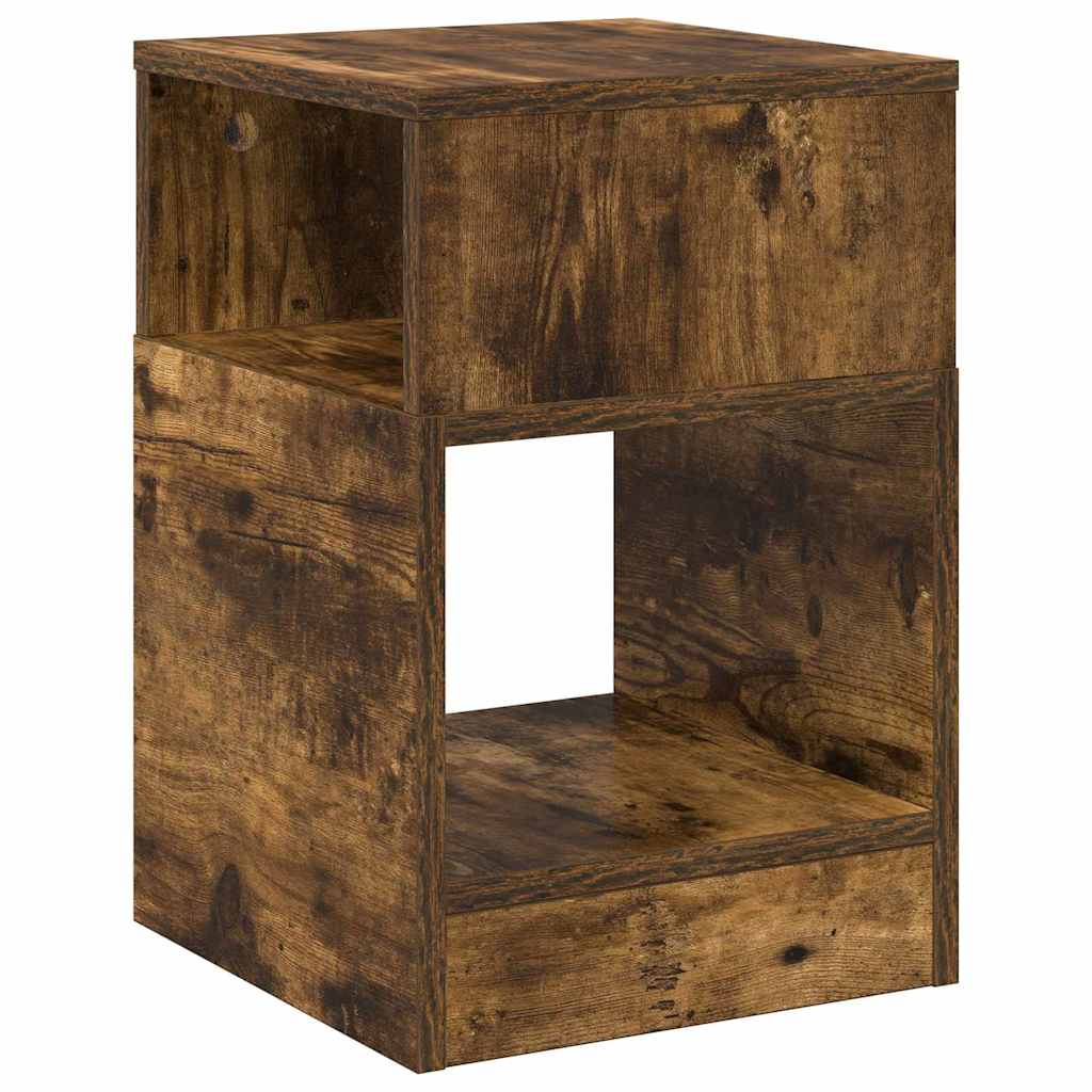 Beistelltisch Geräucherte Eiche 30,5 x 30 x 45 cm Holzwerkstoff