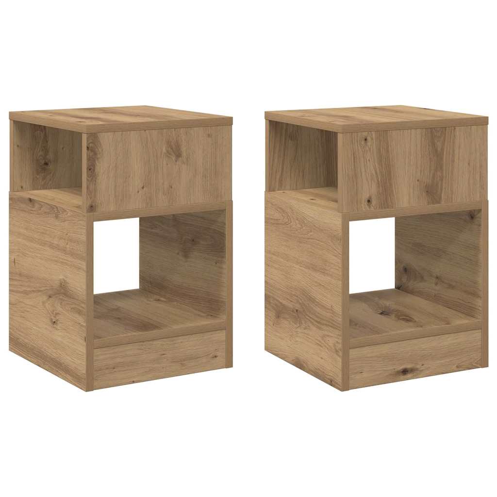 Beistelltisch 2 stk. Artisan-Eiche 30,5 x 30 x 45 cm