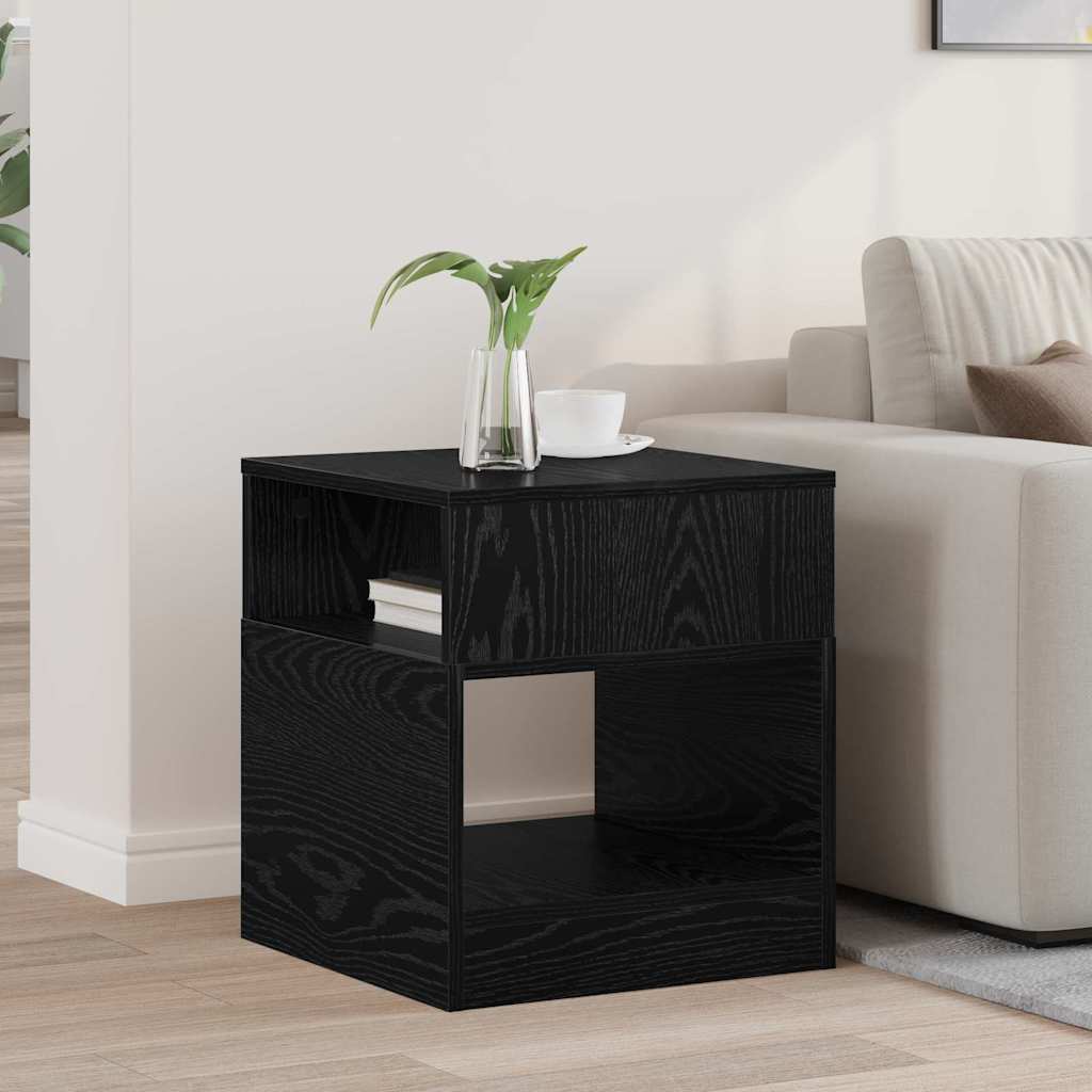 Beistelltisch Schwarz Eichen-Optik 40,5 x 40 x 45 cm