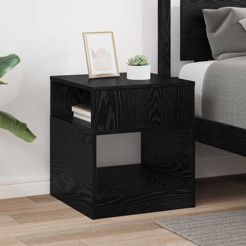 Beistelltisch Schwarz Eichen-Optik 40,5 x 40 x 45 cm