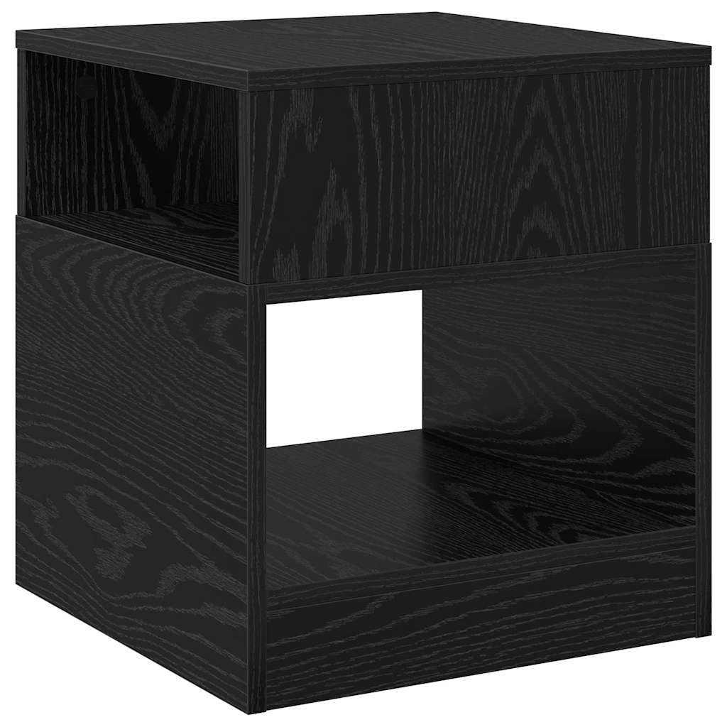 Beistelltisch Schwarz Eichen-Optik 40,5 x 40 x 45 cm