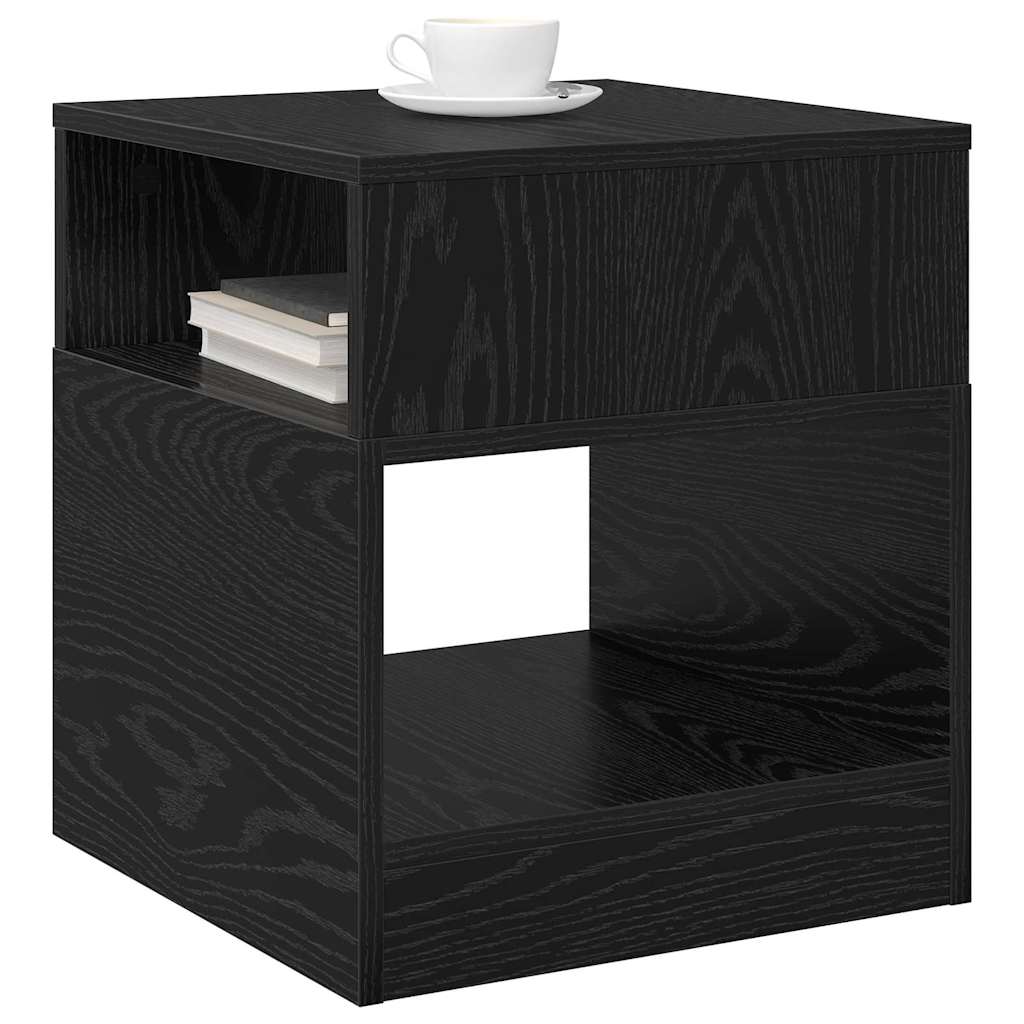 Beistelltisch Schwarz Eichen-Optik 40,5 x 40 x 45 cm