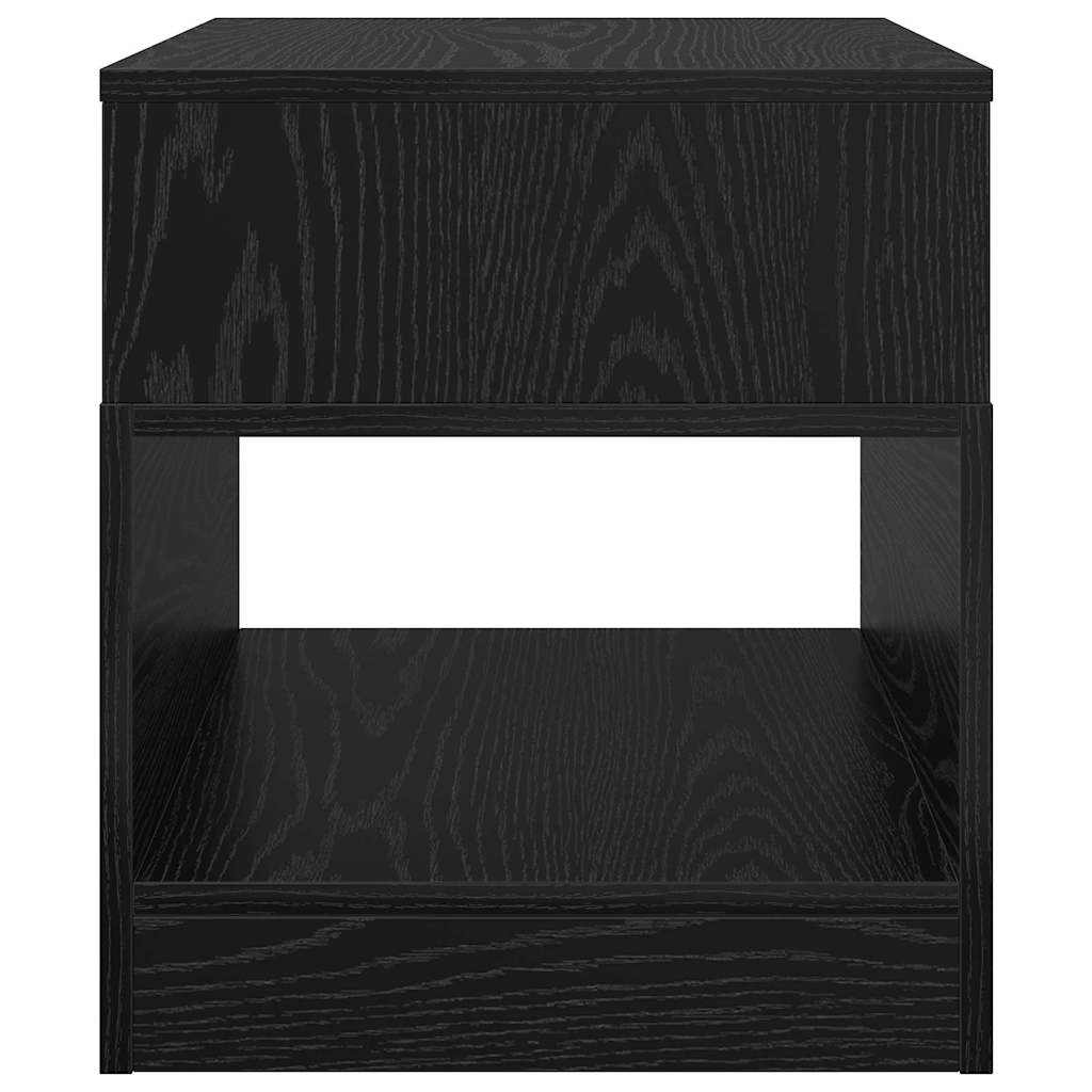 Beistelltisch 2 stk. Schwarz Eichen-Optik 40,5 x 40 x 45 cm