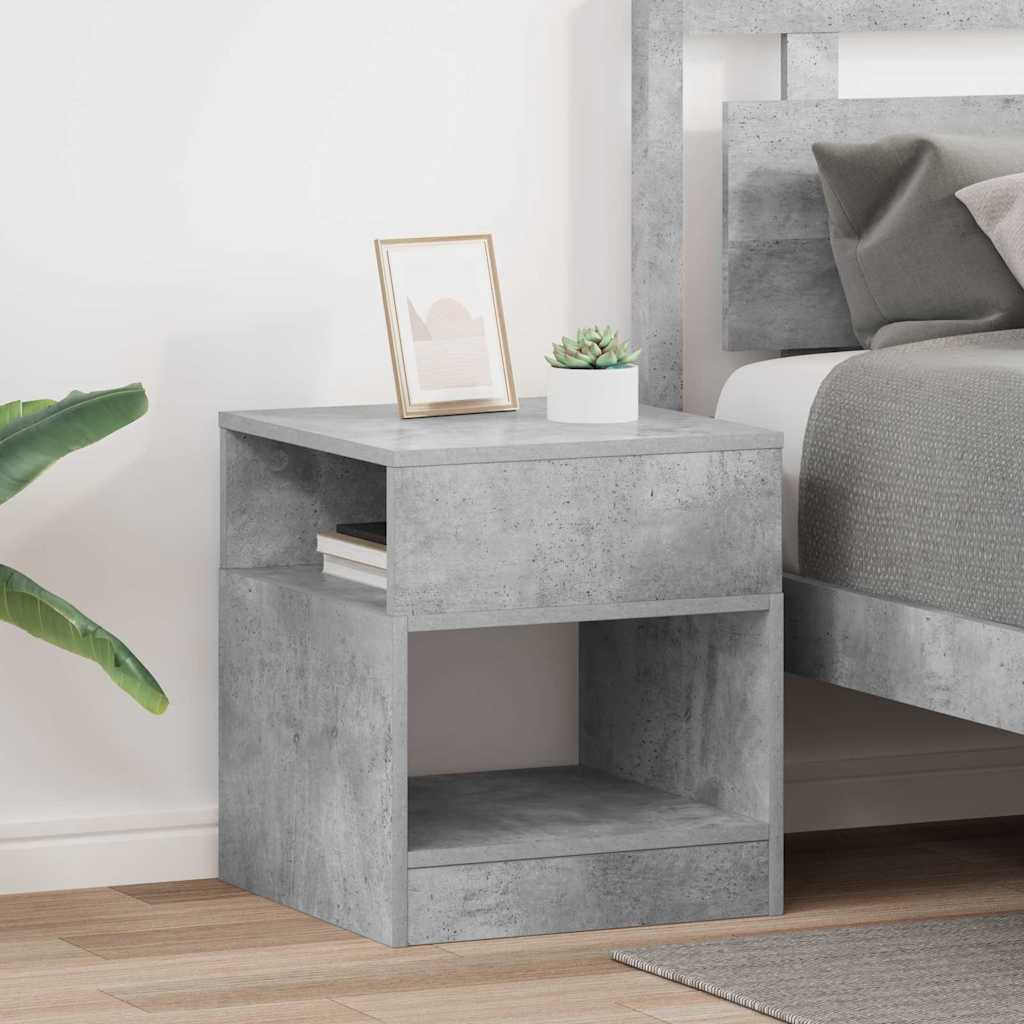 Beistelltisch 2 stk. Beton Grau 40,5 x 40 x 45 cm Holzwerkstoff