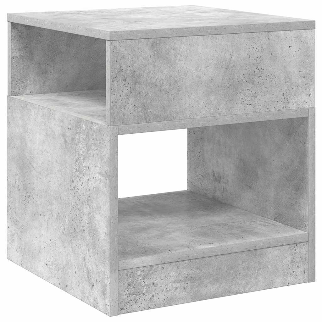 Beistelltisch 2 stk. Beton Grau 40,5 x 40 x 45 cm Holzwerkstoff