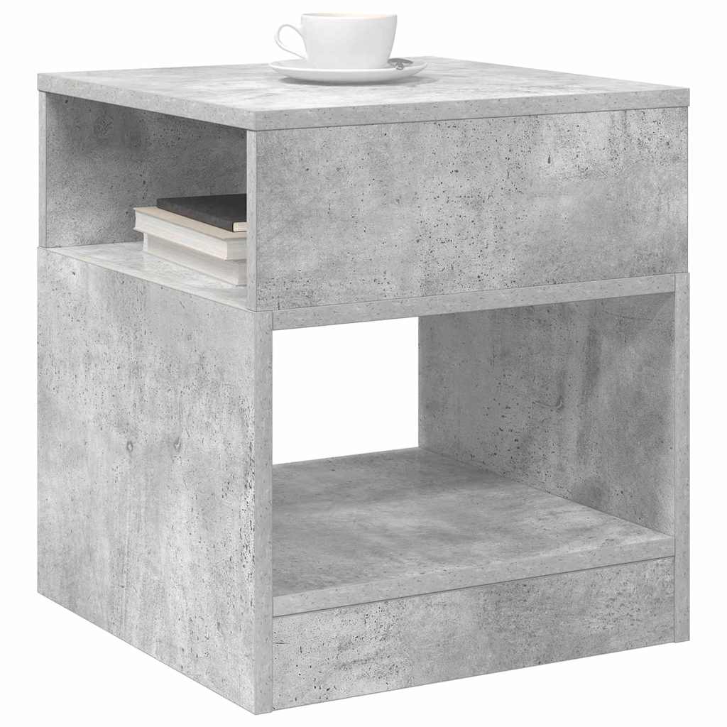 Beistelltisch 2 stk. Beton Grau 40,5 x 40 x 45 cm Holzwerkstoff