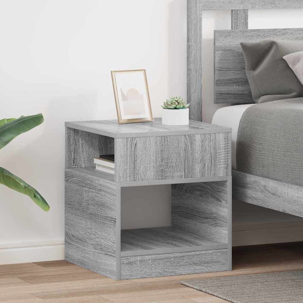 Beistelltisch 2 stk. Graues Sonoma 40,5 x 40 x 45 cm