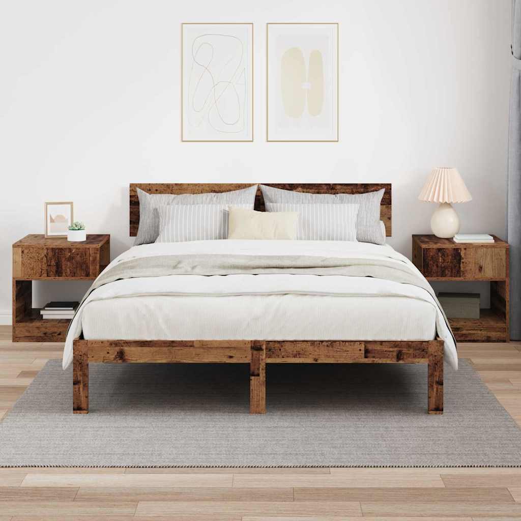 Beistelltisch 2 stk. Altholz 40,5 x 40 x 45 cm Holzwerkstoff