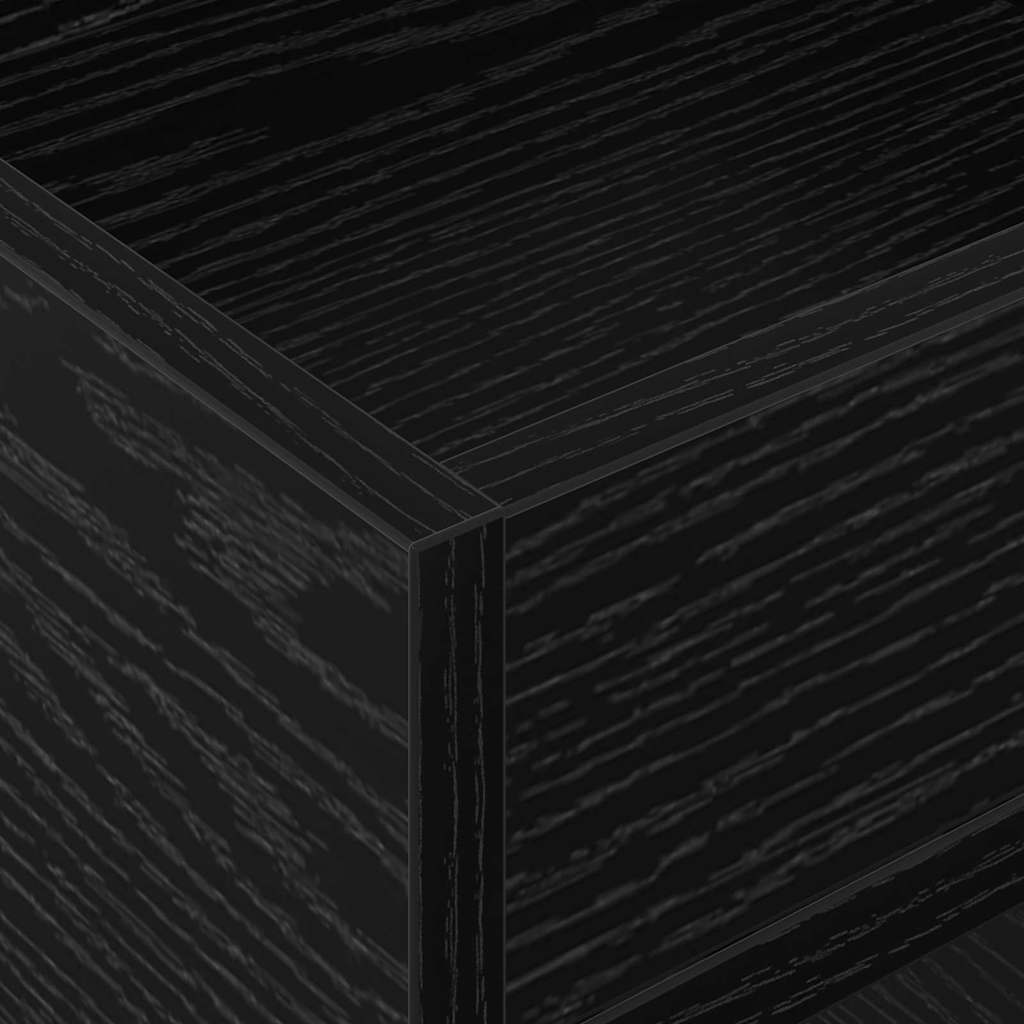 Beistelltisch 2 Stk. Schwarz Eichen-Optik 30 x 30 x 56 cm