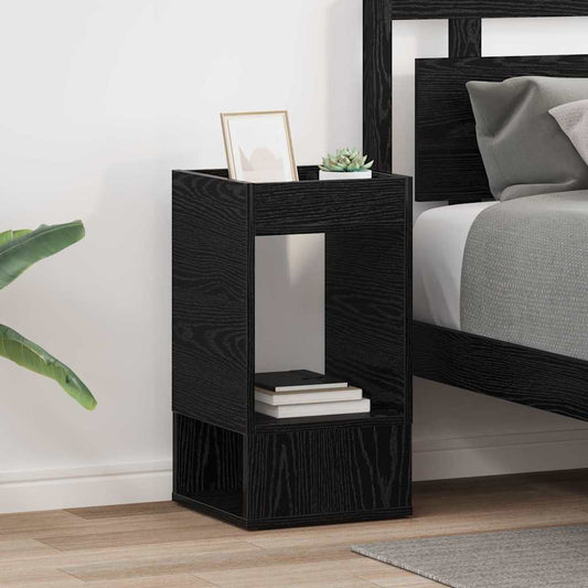 Beistelltisch 2 Stk. Schwarz Eichen-Optik 30 x 30 x 56 cm