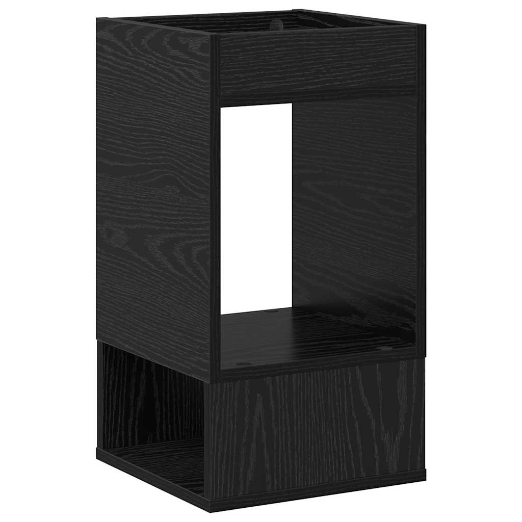 Beistelltisch 2 Stk. Schwarz Eichen-Optik 30 x 30 x 56 cm