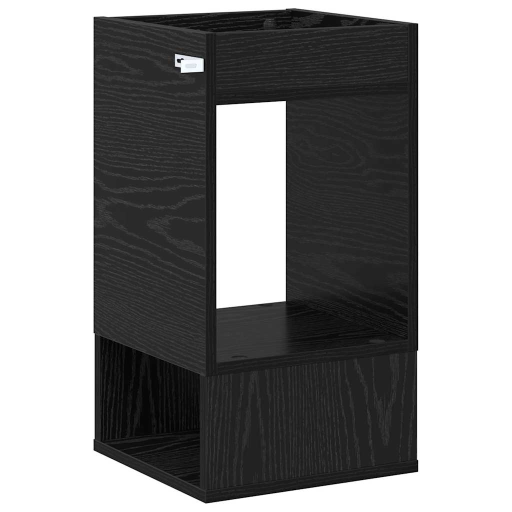 Beistelltisch 2 Stk. Schwarz Eichen-Optik 30 x 30 x 56 cm