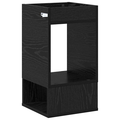 Beistelltisch 2 Stk. Schwarz Eichen-Optik 30 x 30 x 56 cm