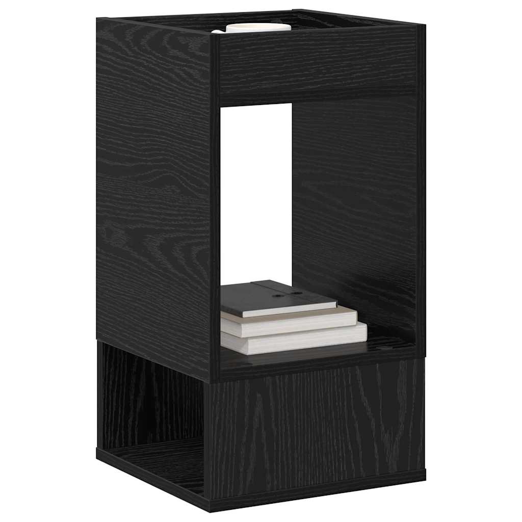 Beistelltisch 2 Stk. Schwarz Eichen-Optik 30 x 30 x 56 cm