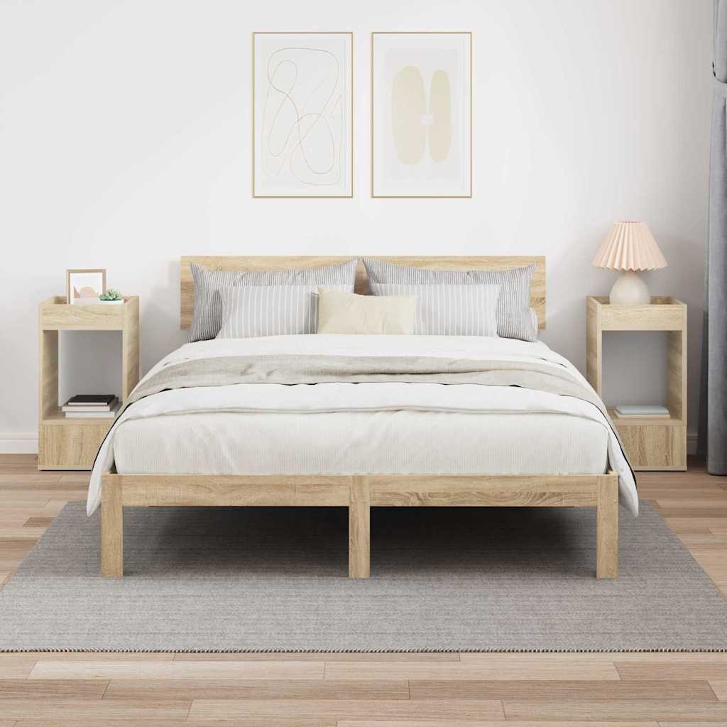 Beistelltisch 2 Stk. Sonoma-Eiche 30 x 30 x 56 cm Holzwerkstoff