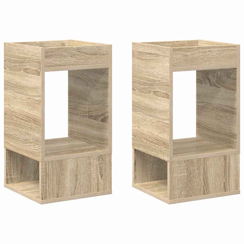 Beistelltisch 2 Stk. Sonoma-Eiche 30 x 30 x 56 cm Holzwerkstoff