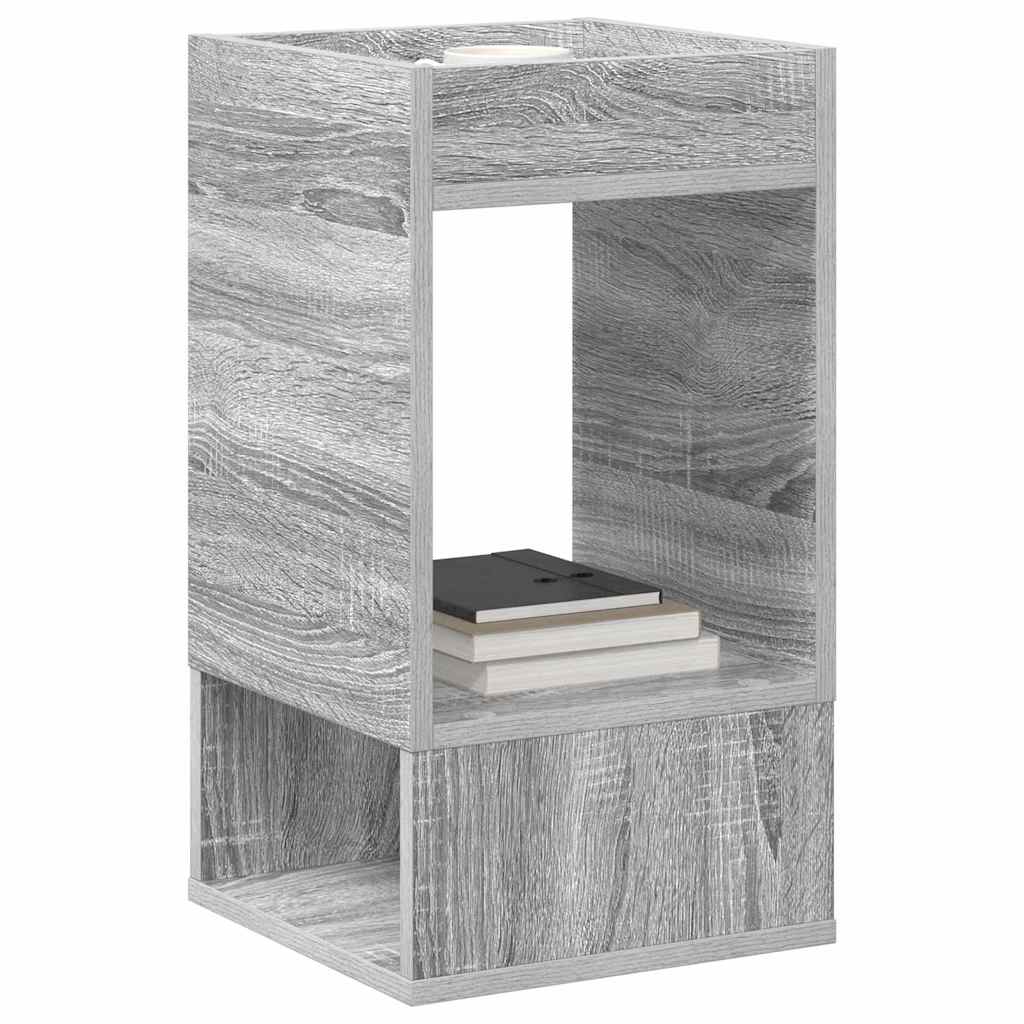 Beistelltisch 2 Stk. Sonoma-Grau 30 x 30 x 56 cm Holzwerkstoff