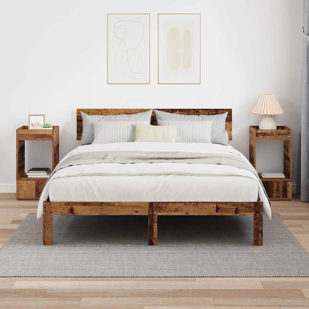 Beistelltisch 2 Stk. Altholz 30 x 30 x 56 cm Holzwerkstoff