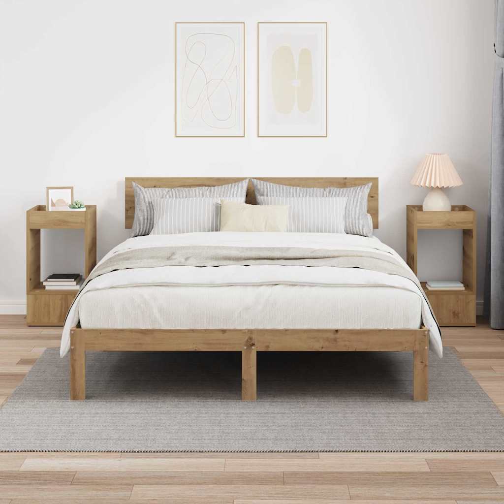 Beistelltisch 2 Stk. Artisan-Eiche 30 x 30 x 56 cm