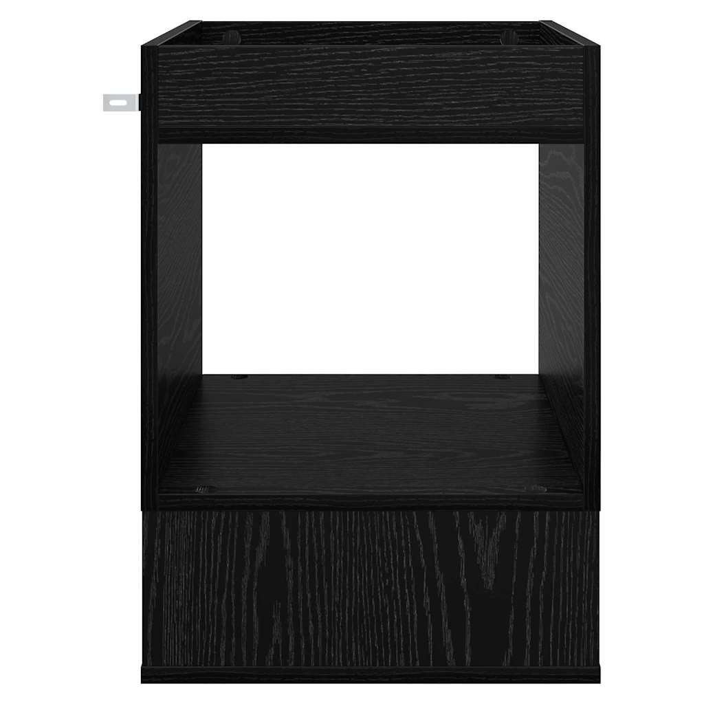 Beistelltisch Schwarz Eichen-Optik 40 x 40 x 56 cm