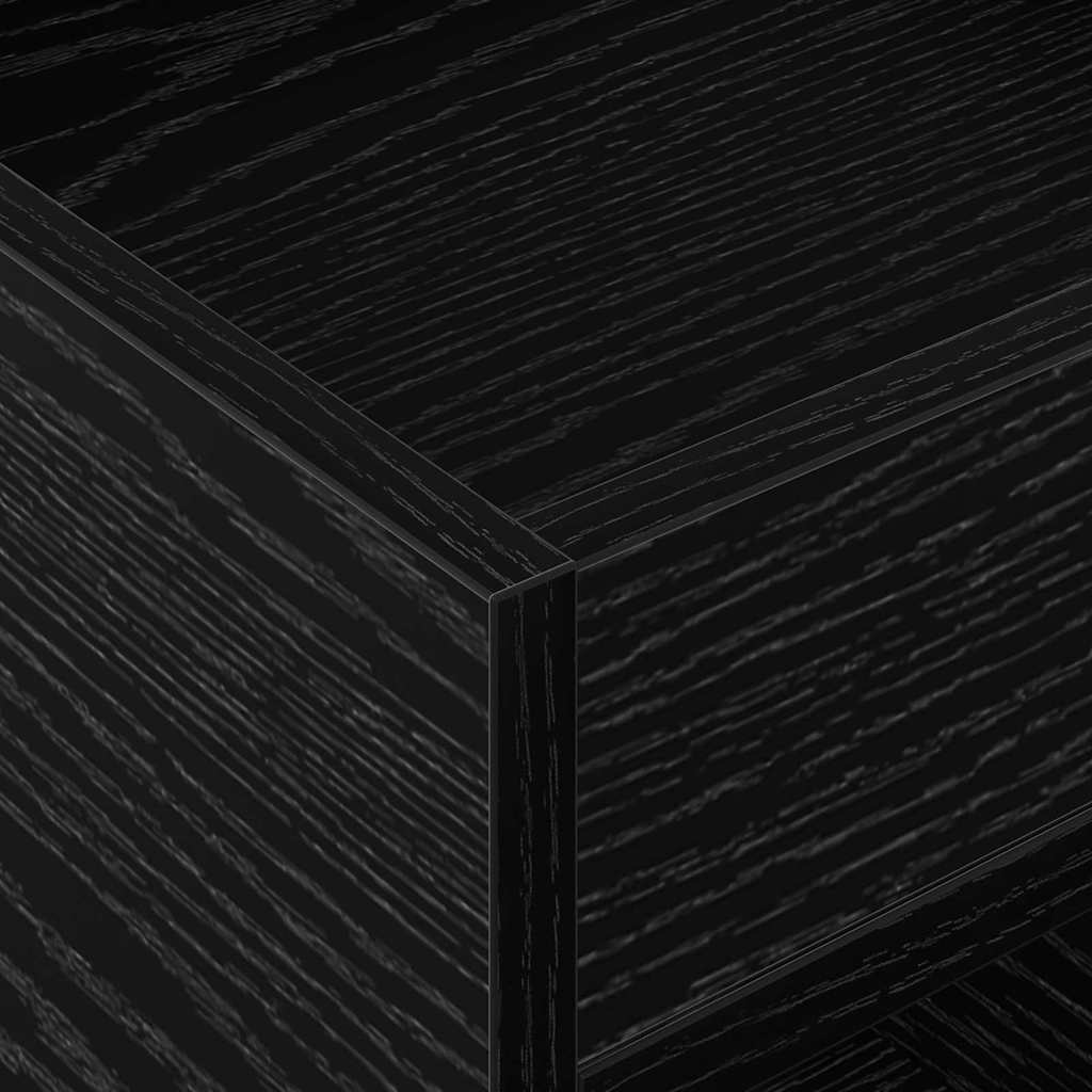 Beistelltisch 2 Stk. Schwarz Eichen-Optik 40 x 40 x 56 cm