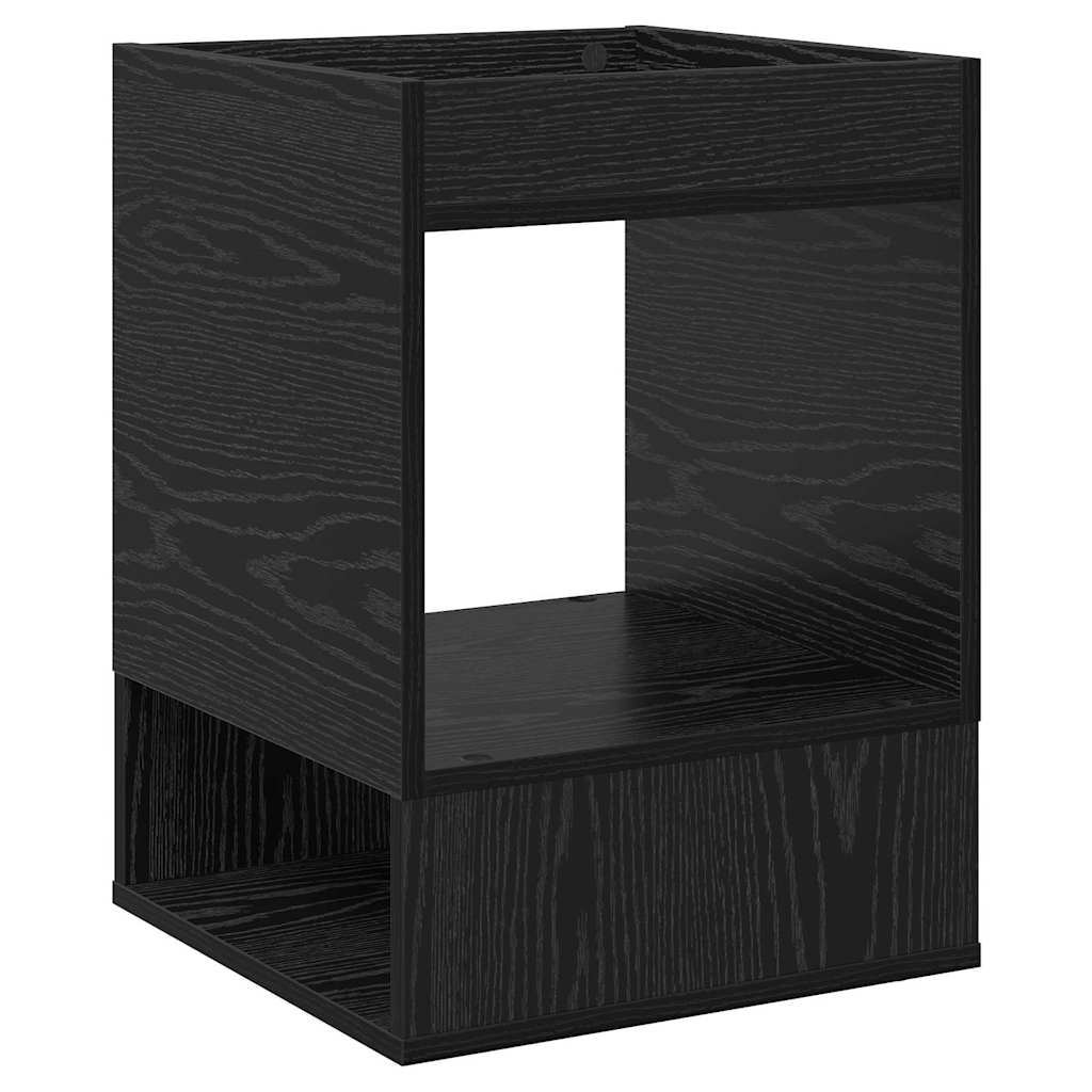 Beistelltisch 2 Stk. Schwarz Eichen-Optik 40 x 40 x 56 cm