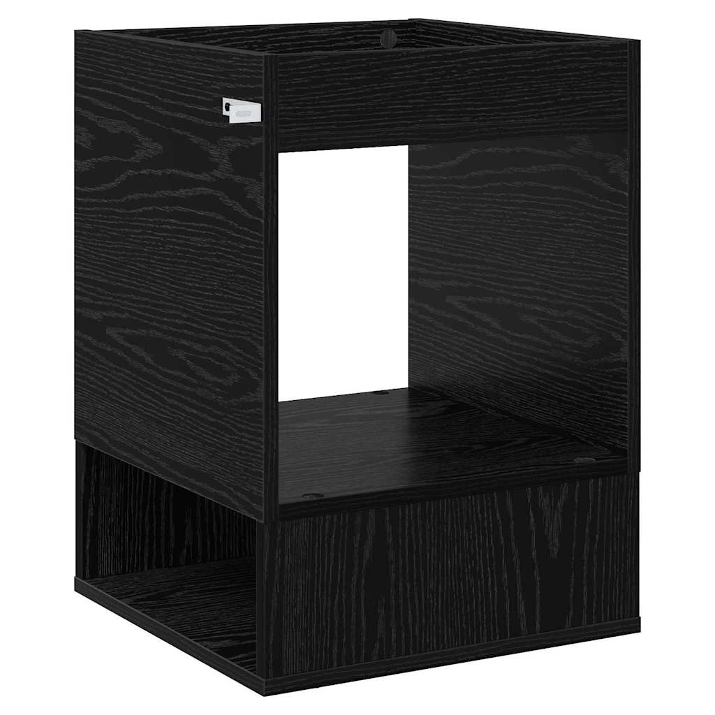 Beistelltisch 2 Stk. Schwarz Eichen-Optik 40 x 40 x 56 cm