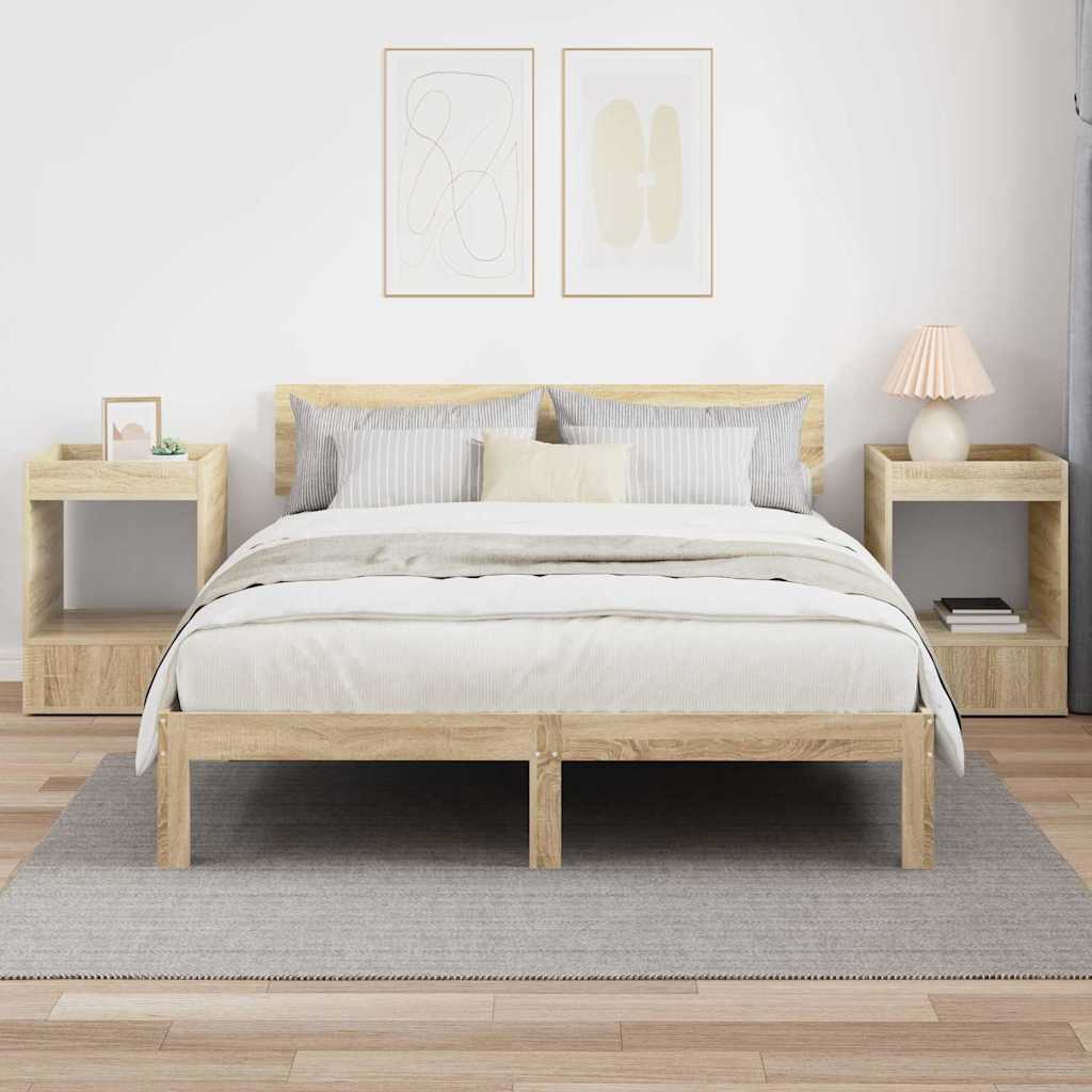 Beistelltisch 2 Stk. Sonoma-Eiche 40 x 40 x 56 cm Holzwerkstoff