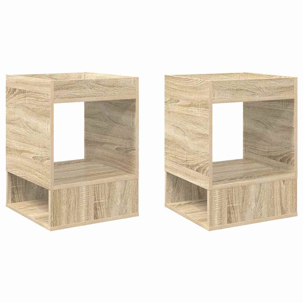 Beistelltisch 2 Stk. Sonoma-Eiche 40 x 40 x 56 cm Holzwerkstoff