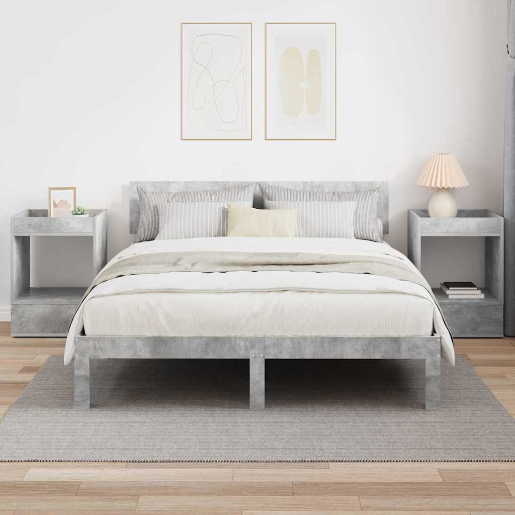 Beistelltisch 2 Stk. Betongrau 40 x 40 x 56 cm Holzwerkstoff