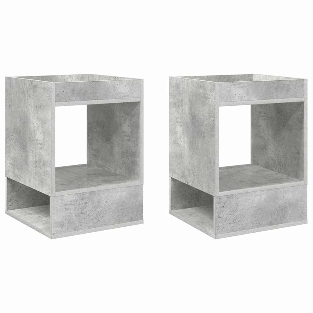 Beistelltisch 2 Stk. Betongrau 40 x 40 x 56 cm Holzwerkstoff
