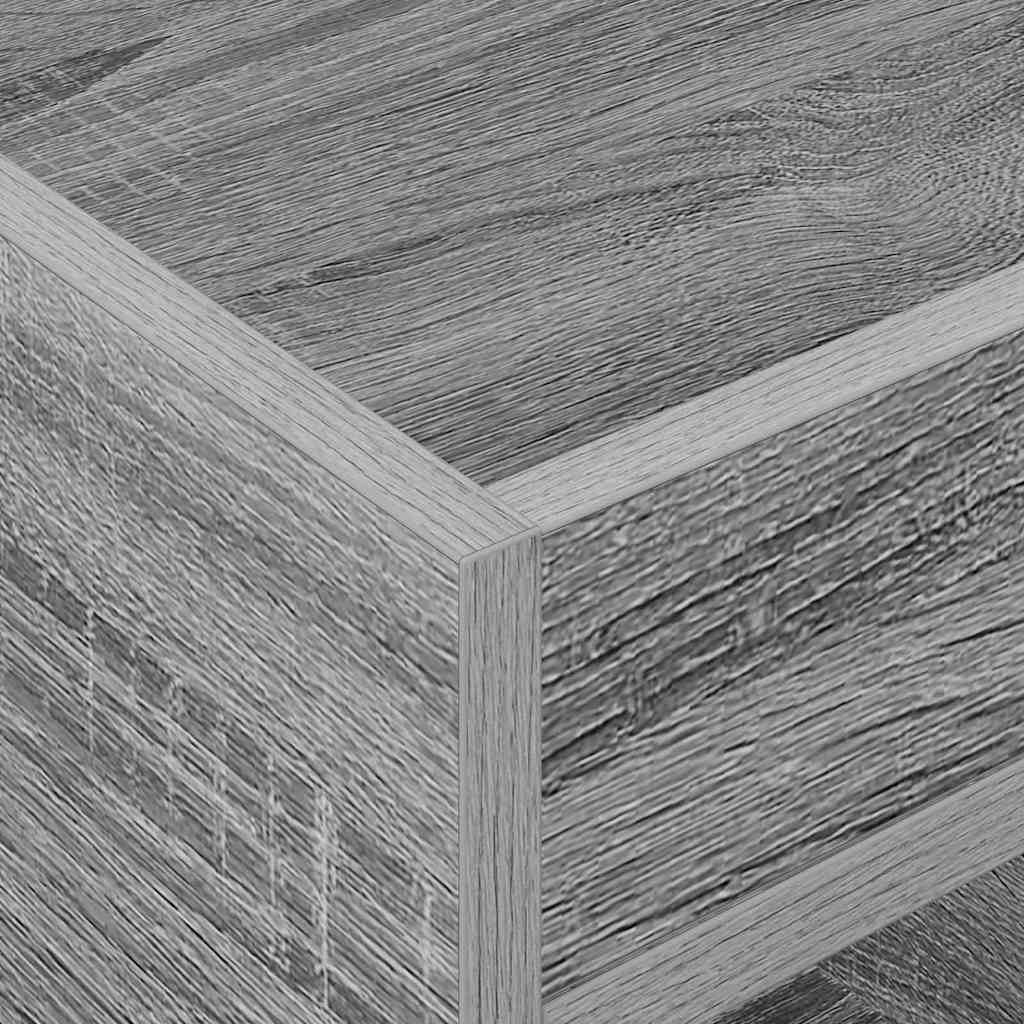 Beistelltisch 2 Stk. Sonoma-Grau 40 x 40 x 56 cm Holzwerkstoff