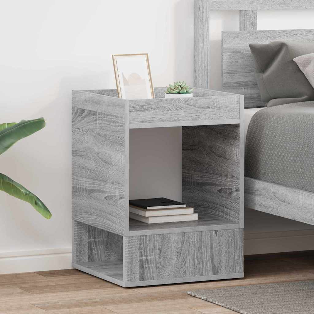 Beistelltisch 2 Stk. Sonoma-Grau 40 x 40 x 56 cm Holzwerkstoff