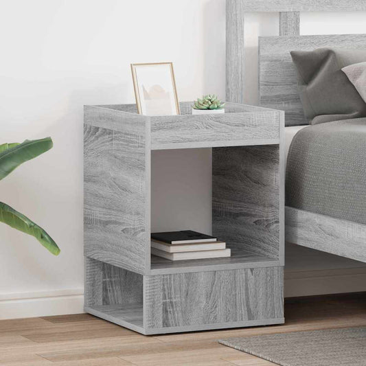 Beistelltisch 2 Stk. Sonoma-Grau 40 x 40 x 56 cm Holzwerkstoff