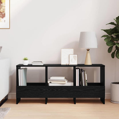 Magazinregal Schwarz Eichen-Optik 102 x 30 x 45 cm
