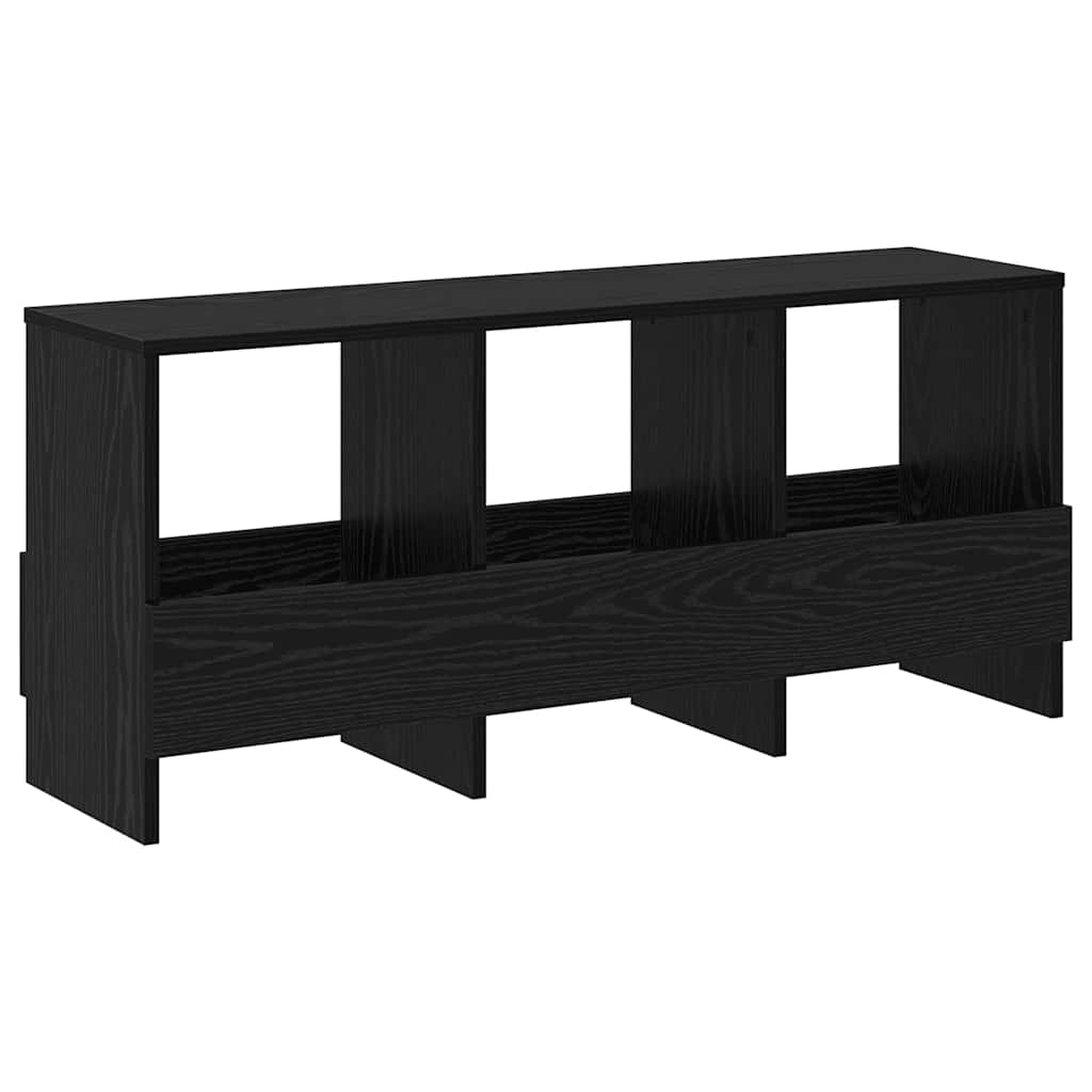 Magazinregal Schwarz Eichen-Optik 102 x 30 x 45 cm