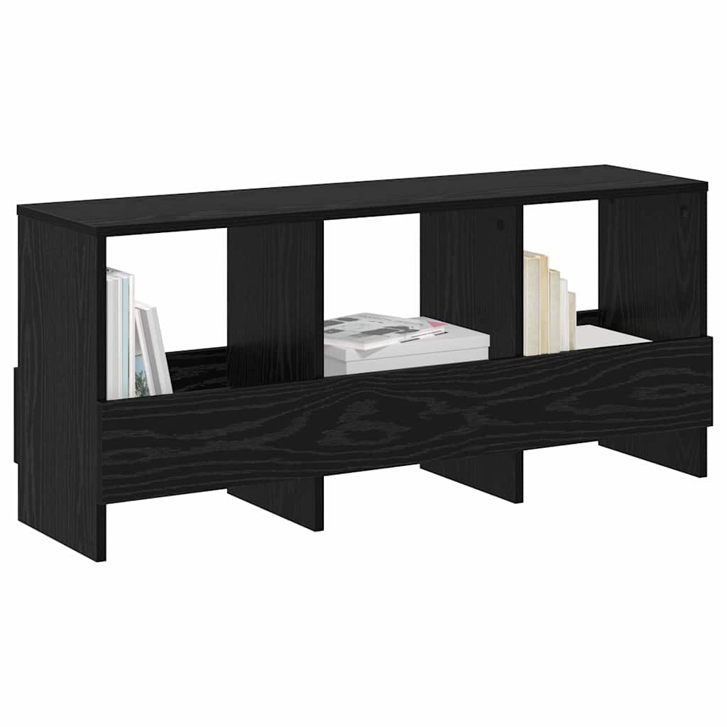 Magazinregal Schwarz Eichen-Optik 102 x 30 x 45 cm
