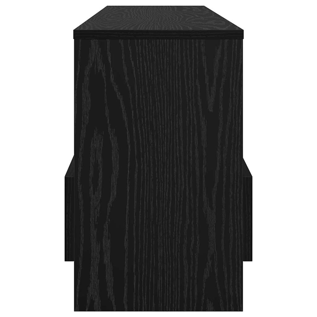 Magazinregal Schwarz Eichen-Optik 102 x 30 x 45 cm