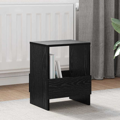 Magazinregal 2 Stk. Schwarz Eichen-Optik 35 x 30 x 45 cm