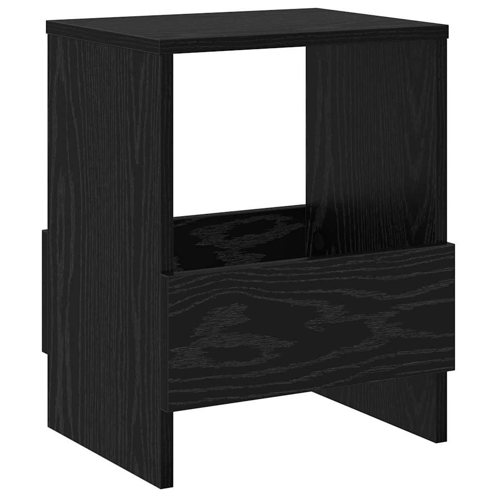 Magazinregal 2 Stk. Schwarz Eichen-Optik 35 x 30 x 45 cm