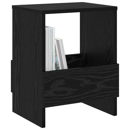 Magazinregal 2 Stk. Schwarz Eichen-Optik 35 x 30 x 45 cm
