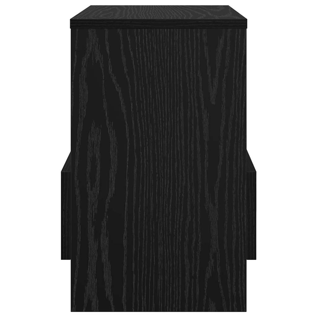 Magazinregal 2 Stk. Schwarz Eichen-Optik 35 x 30 x 45 cm
